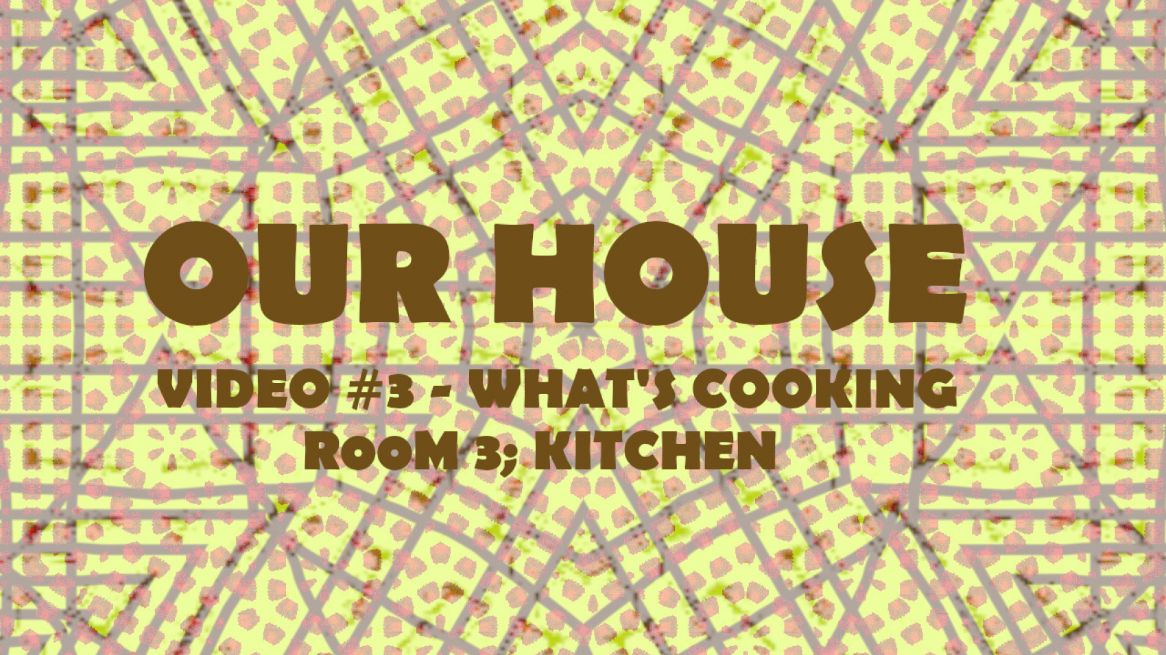 OUR HOUSE VIDEO #3 - WHAT'S COOKING